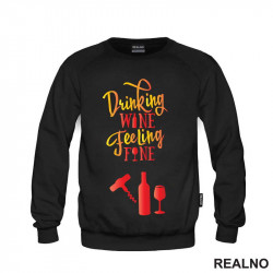 Drinking Wine, Feeling Fine - Humor - Duks Drinking Wine, Feeling Fine - Humor - Duks