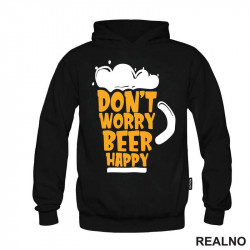 Don't Worry Beer Happy - Glass - Humor - Duks Don't Worry Beer Happy - Glass - Humor - Duks