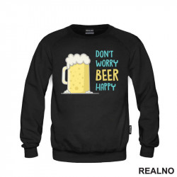 Don't Worry Beer Happy - Blue - Humor - Duks Don't Worry Beer Happy - Blue - Humor - Duks