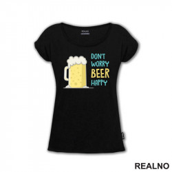 Don't Worry Beer Happy - Blue - Humor - Majica Don't Worry Beer Happy - Blue - Humor - Majica