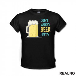 Don't Worry Beer Happy - Blue - Humor - Majica Don't Worry Beer Happy - Blue - Humor - Majica
