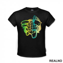 Eat, Sleep, Game, Repeat - Colors - Geek - Majica