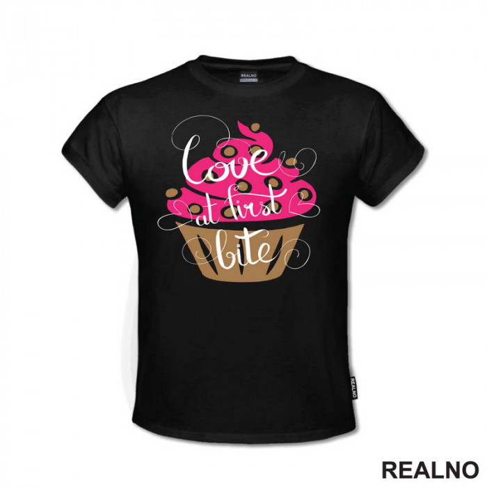 Love At First Bite - Cupcake - Hrana - Food - Majica Love At First Bite - Cupcake - Hrana - Food - Majica