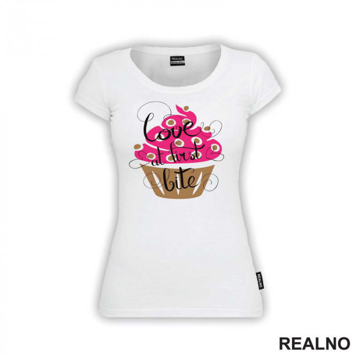 Love At First Bite - Cupcake - Hrana - Food - Majica Love At First Bite - Cupcake - Hrana - Food - Majica