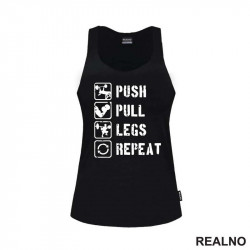 Push, Pull, Legs, Repeat - Trening - Majica Push, Pull, Legs, Repeat - Trening - Majica