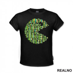 Packman - Game - Joystick - Geek - Majica