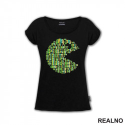 Packman - Game - Joystick - Geek - Majica