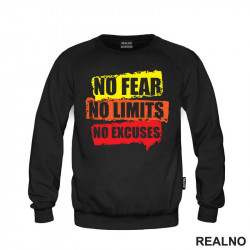 No Fear, No Limits, No Excuses - Orange - Motivation - Quotes - Duks No Fear, No Limits, No Excuses - Orange - Motivation - Quotes - Duks