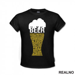Quotes Inside Beer Glass - Humor - Majica