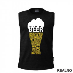 Quotes Inside Beer Glass - Humor - Majica