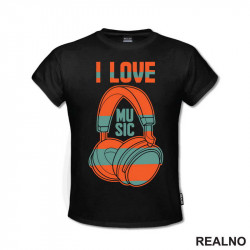 I Love Music - Colors - Muzika - Majica