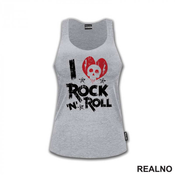 I Love Rock 'N' Roll - Skull - Muzika - Majica