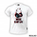 Music Is My Life - Notes - Muzika - Majica