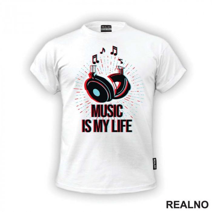 Music Is My Life - Notes - Muzika - Majica