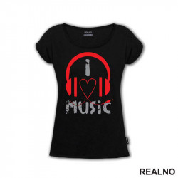 I Love Music - Cord Heart - Muzika - Majica