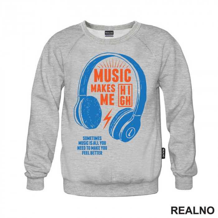 Music Makes Me High - Blue Headphones - Muzika - Duks