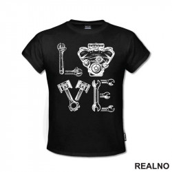 Love Garage - Parts - Radionica - Majstor - Majica Love Garage - Parts - Radionica - Majstor - Majica