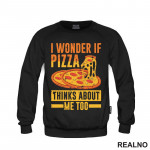 I Wonder If Pizza Thinks About Me Too - Yellow And Orange - Hrana - Food - Duks