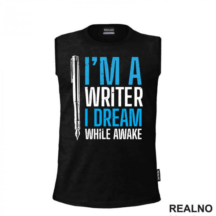 I'm A Writer. I Dream While Awake - Blue - Books - Čitanje - Majica