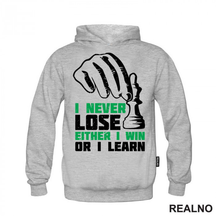 I Never Lose. Either I Win Or I Learn - Chess - Motivation - Quotes - Duks