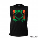 Skate - Green And Orange - Sport - Majica