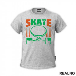 Skate - Green And Orange - Sport - Majica