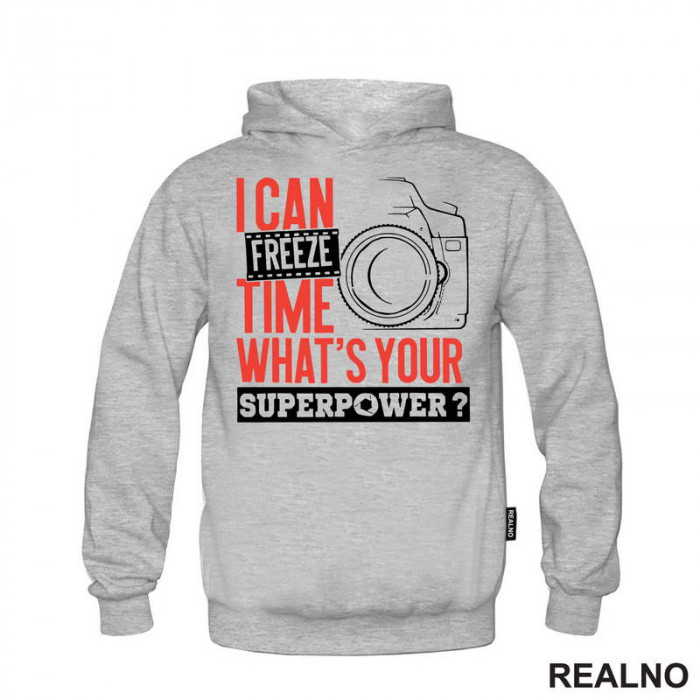 I Can Freeze Time. What's Your Superpower? - Red Outlines - Photography - Duks