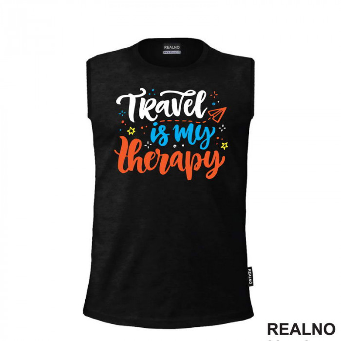Travel Is My Therapy - Planinarenje - Kampovanje - Priroda - Nature - Majica