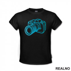 Blue Camera - Photography - Majica