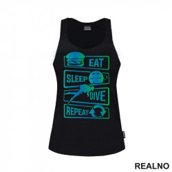 Eat, Sleep, Dive, Repeat - Symbols - Diving - Ronjenje - Majica Eat, Sleep, Dive, Repeat - Symbols - Diving - Ronjenje - Majica