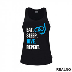Eat, Sleep, Dive, Repeat - Blue - Diving - Ronjenje - Majica Eat, Sleep, Dive, Repeat - Blue - Diving - Ronjenje - Majica
