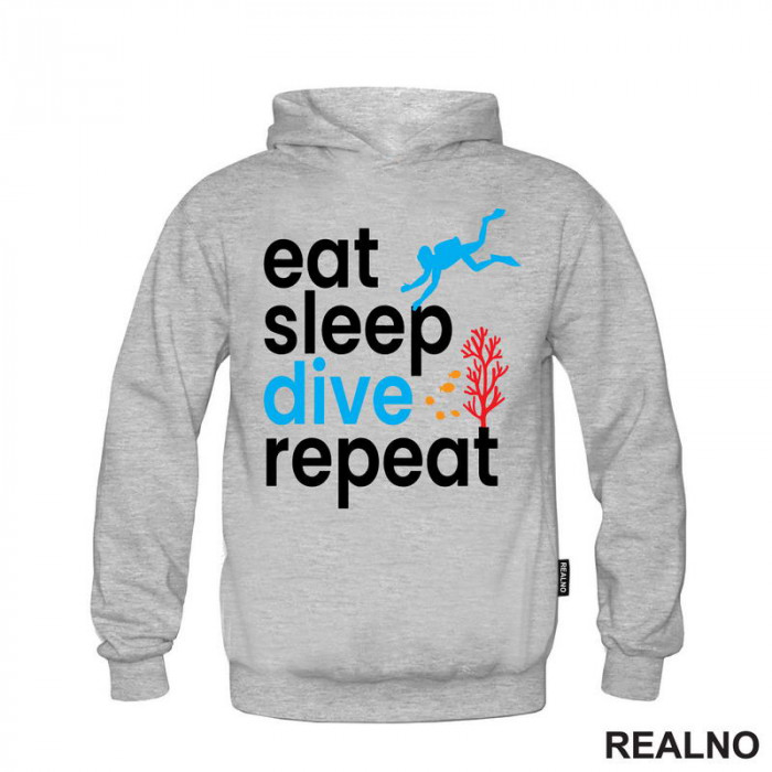 Eat, Sleep, Dive, Repeat - Coral - Diving - Ronjenje - Duks