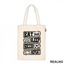 Eat, Sleep, Soccer, Repeat - Symbols - Sport - Fudbal - Ceger