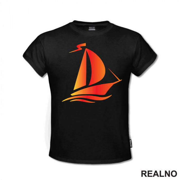Sailing Boat - Orange - Planinarenje - Kampovanje - Priroda - Nature - Majica