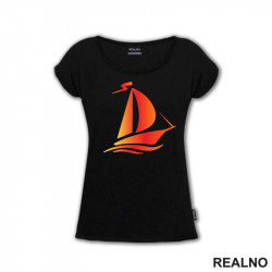 Sailing Boat - Orange - Planinarenje - Kampovanje - Priroda - Nature - Majica