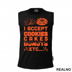 I Accept Cookies. Cakes, Donuts, Etc - Hrana - Food - Majica