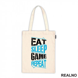 Eat, Sleep, Game, Repeat - Blue - Geek - Ceger
