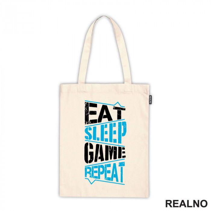 Eat, Sleep, Game, Repeat - Blue - Geek - Ceger