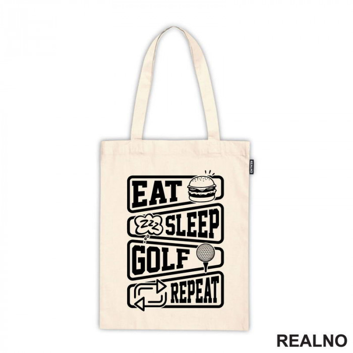 Eat, Sleep, Golf, Repeat - Symbols - Sport - Ceger