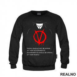 People Should Not Be Afraid Of Their Governments. Governments Should Be Afraid Of Their People - V for Vendetta - Filmovi - Duks People Should Not Be Afraid Of Their Governments. Governments Should Be Afraid Of Their People - V for Vendetta - Filmovi - Duks
