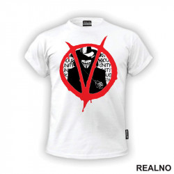 Behind The Symbol - V for Vendetta - Filmovi - Majica Behind The Symbol - V for Vendetta - Filmovi - Majica