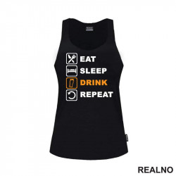 Eat, Sleep, Drink, Repeat - Symbols - Beer - Humor - Majica Eat, Sleep, Drink, Repeat - Symbols - Beer - Humor - Majica