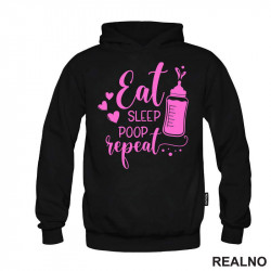 Eat, Sleep, Poop, Repeat - Pink - Bebe - Duks Eat, Sleep, Poop, Repeat - Pink - Bebe - Duks
