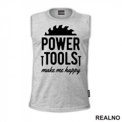 Power Tools Make Me Happy - Symbols - Radionica - Majstor - Majica Power Tools Make Me Happy - Symbols - Radionica - Majstor - Majica