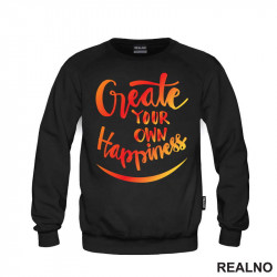 Create Your Own Happines - Orange and Yellow - Motivation - Quotes - Duks Create Your Own Happines - Orange and Yellow - Motivation - Quotes - Duks