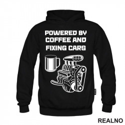 Powered By Coffee And Fixing Cars - Auto - Duks