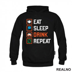Eat, Sleep, Drink, Repeat - Symbols - Humor - Duks Eat, Sleep, Drink, Repeat - Symbols - Humor - Duks