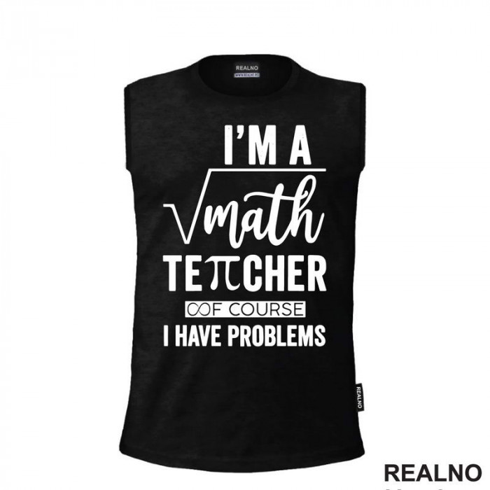 I'm A Math Teacher Of Course I Have Problems - Square - Humor - Majica
