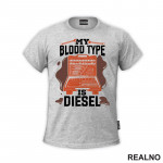 My Blood Type Is Diesel - Tool Bag - Radionica - Majstor - Majica