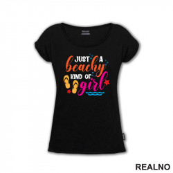 Just A Beachy Kind Of Girl - Kampovanje - Priroda - Nature - Majica